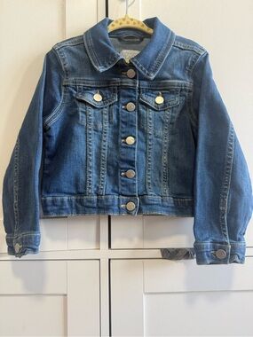 Girls 100% Cotton Denim Jacket 4T Blue Jean Jacket Almost New